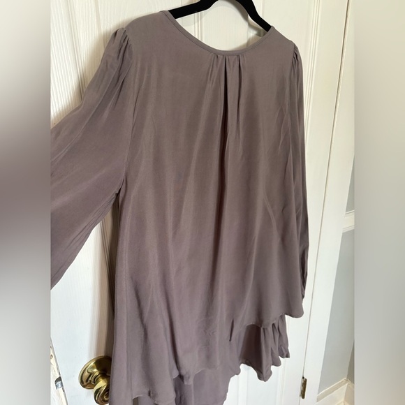 Free People Beck Dress | Size XS | Purple Grey Boho Cut-Out Long Sleeve Mini - Picture 9 of 12